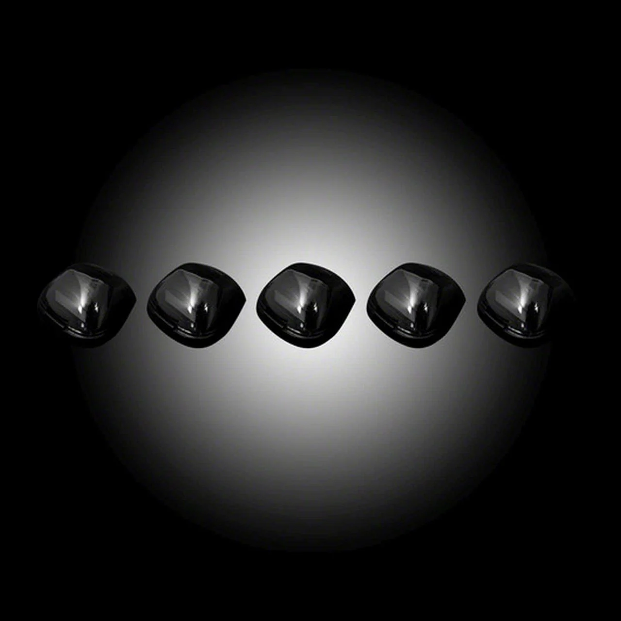 5-Piece Amber OLED Roof Cab Lights; Smoked Lens (11-16 F-250 Super Duty)