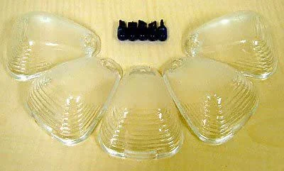 5-Piece Amber Xenon Roof Cab Lights; Clear Lens (11-16 F-250 Super Duty)