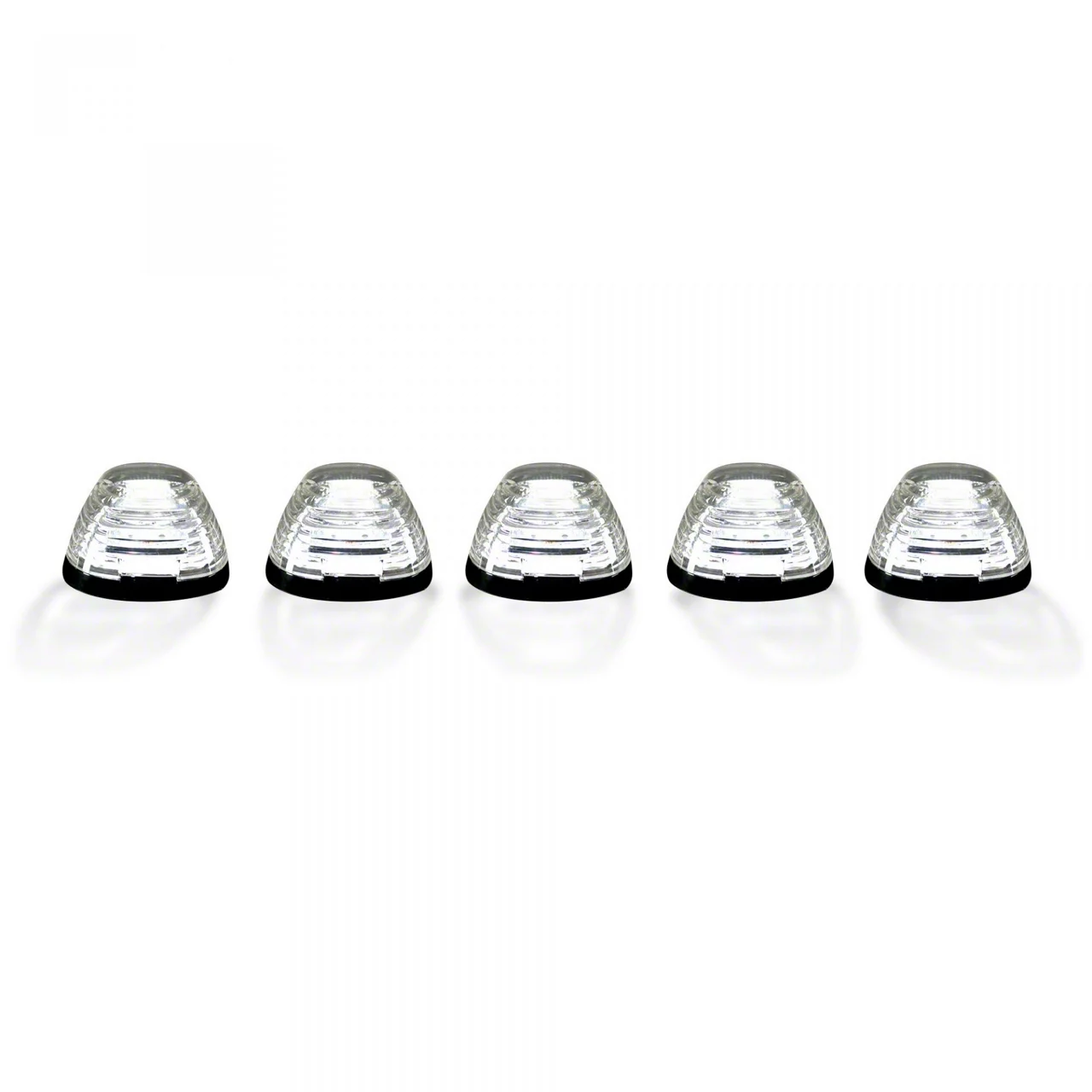 5-Piece White LED Roof Cab Lights; Clear Lens (11-16 F-250 Super Duty)