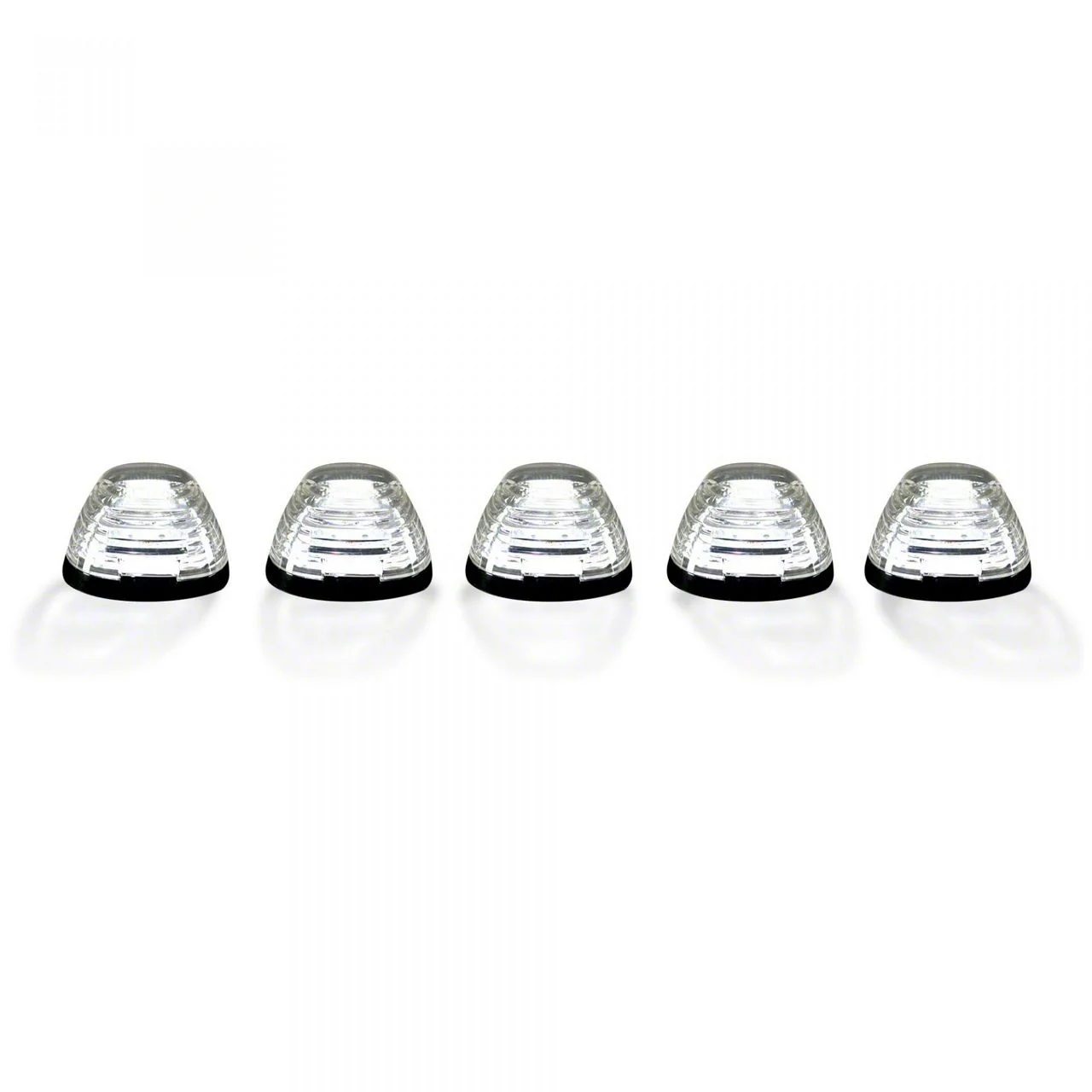 5-Piece White OLED Roof Cab Lights; Clear Lens (11-16 F-250 Super Duty)