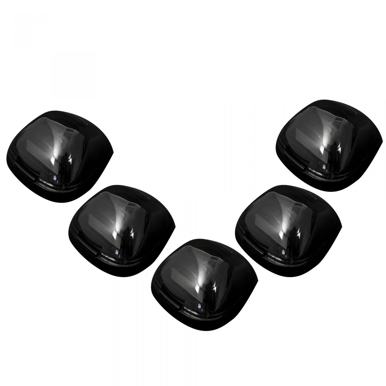 5-Piece White OLED Roof Cab Lights; Smoked Lens (11-16 F-250 Super Duty)
