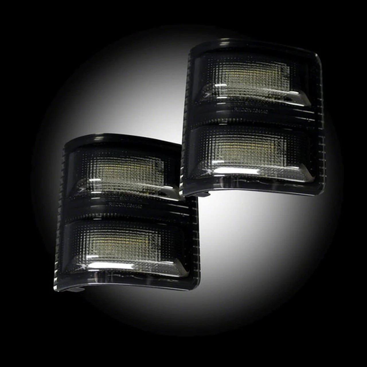 Amber and White Scanning LED Side Mirror Lens; Smoked (11-16 F-250 Super Duty)
