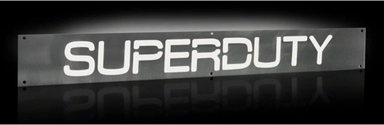 Billet Front Door Sill Plates with SuperDuty Logo; Brushed Finish with Blue Illumination (11-16 F-250 Super Duty)