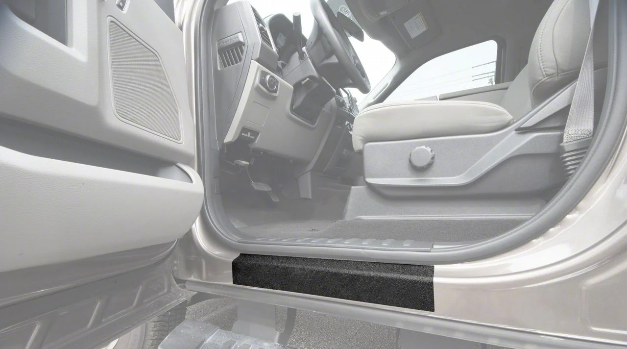 Front Door Sill Protection; Textured Black (17-26 F-250 Super Duty)