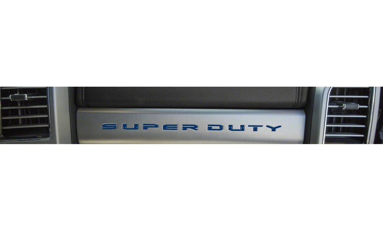 Glove Box Insert Letters; Ford Emblem Blue (17-22 F-250 Super Duty)
