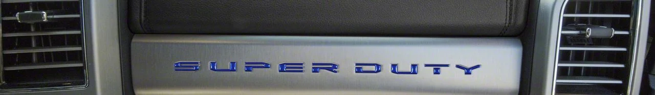 Glove Box Letter Inserts; Lightning Blue (17-22 F-250 Super Duty)