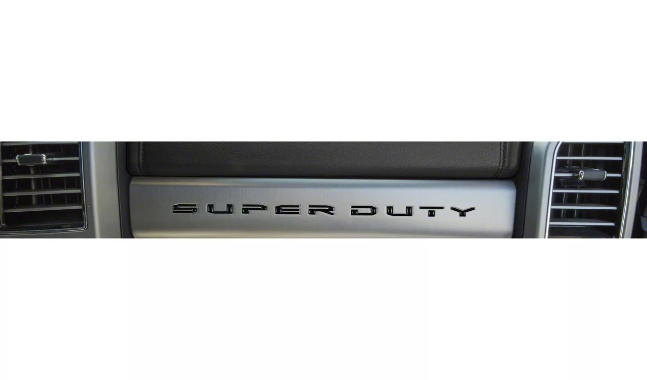 Glove Box Letter Inserts; Matte Black (17-22 F-250 Super Duty)