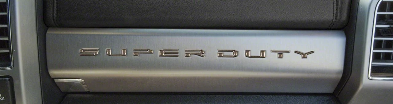 Glove Box Letter Inserts; Stone Gray (17-22 F-250 Super Duty)