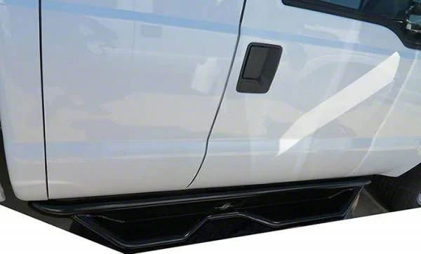 HD Side Step Bars; Semi-Gloss Black (11-16 F-250 Super Duty SuperCab)