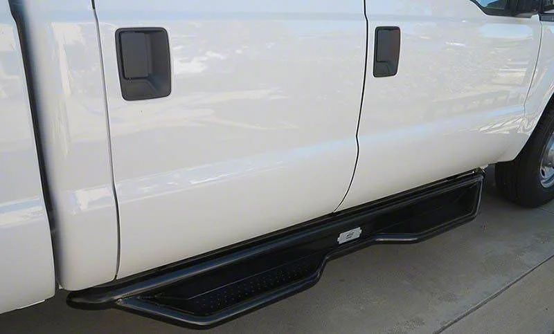 HD Side Step Bars; Semi-Gloss Black (11-16 F-250 Super Duty SuperCrew)