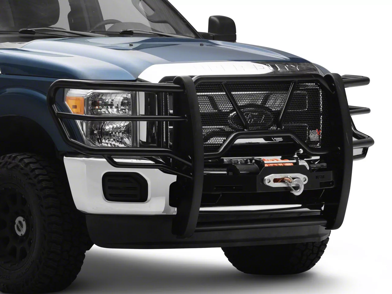Westin HDX Winch Mount Grille Guard; Black (11-16 F-250 Super Duty)