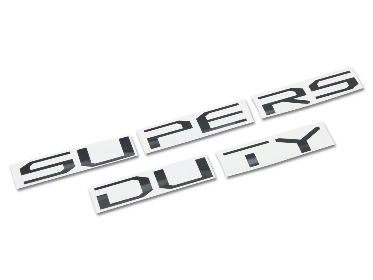 Hood Insert Letters; Gloss Black (17-22 F-250 Super Duty)