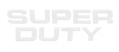 Hood Insert Letters; Gloss White (11-16 F-250 Super Duty)