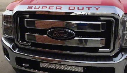 Hood Insert Letters; Red (11-16 F-250 Super Duty)