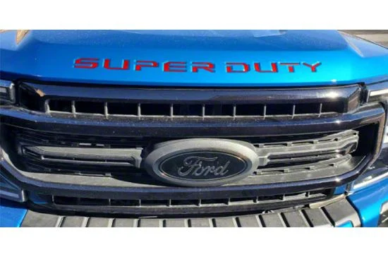 Hood Insert Letters; Red (17-22 F-250 Super Duty)