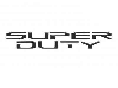 Hood Insert Letters; Reflective Gloss Black (17-22 F-250 Super Duty)