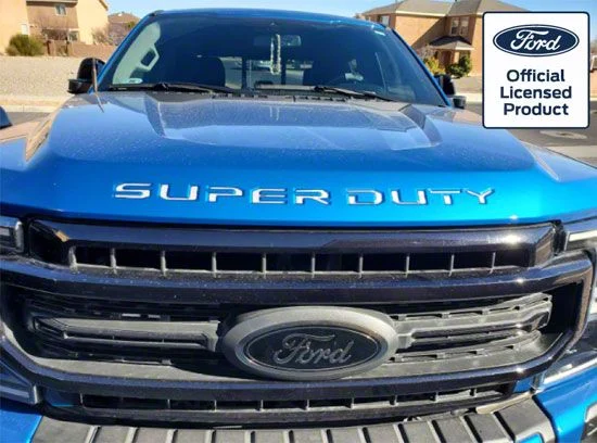 Hood Insert Letters; White (17-22 F-250 Super Duty)