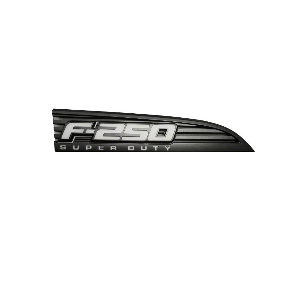 Illuminated 2-Piece Emblems; Black Chrome (11-16 F-250 Super Duty)