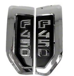 Illuminated 2-Piece Emblems; Chrome (17-22 F-250 Super Duty)