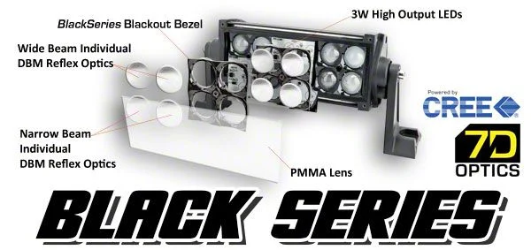 Oracle Off-Road 50-Inch Black Series Dual Row LED Light Bar; Wide/Narrow Beam (Universal; Some Adaptation May Be Required)