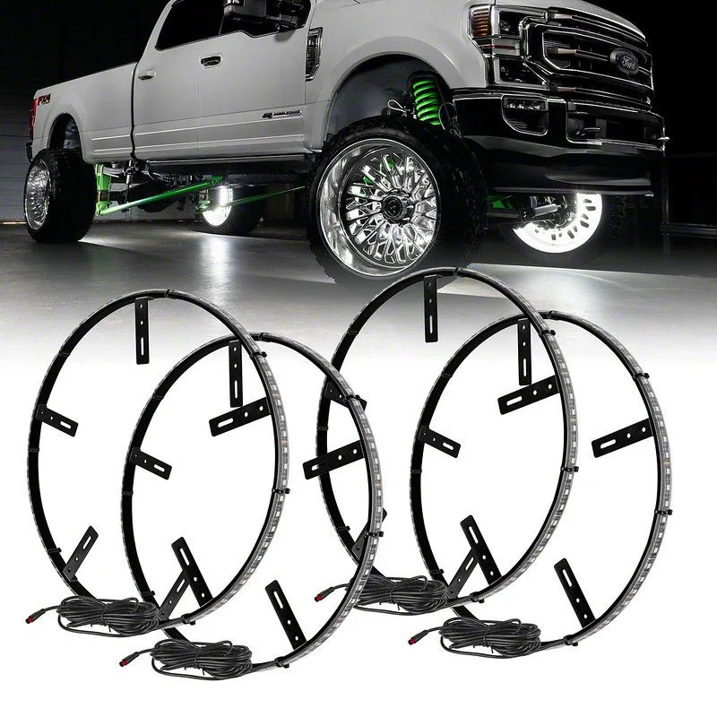 Oracle LED Illuminated Wheel Rings; White (Universal; Some Adaptation May Be Required)