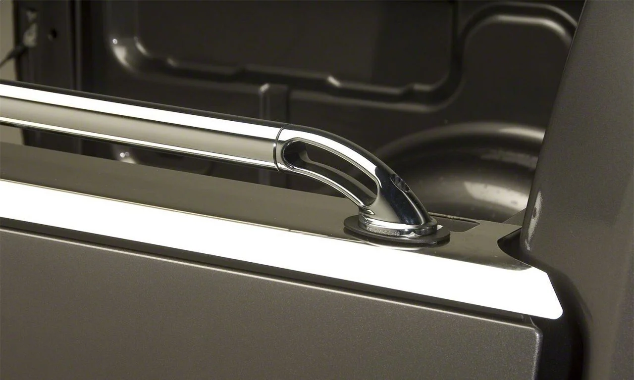 Putco Locker Side Bed Rails; Stainless Steel (17-26 F-250 Super Duty)