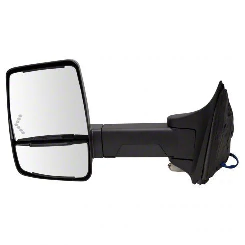 Long Arm Design Powered Heated Towing Mirror; Driver Side (11-16 F-250 Super Duty)