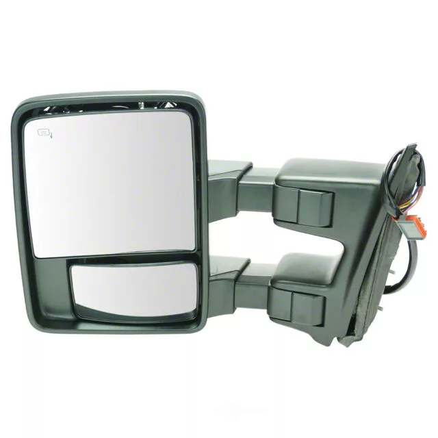 Powered Heated Power Folding Towing Mirror without Cap; Driver Side (11-16 F-250 Super Duty)