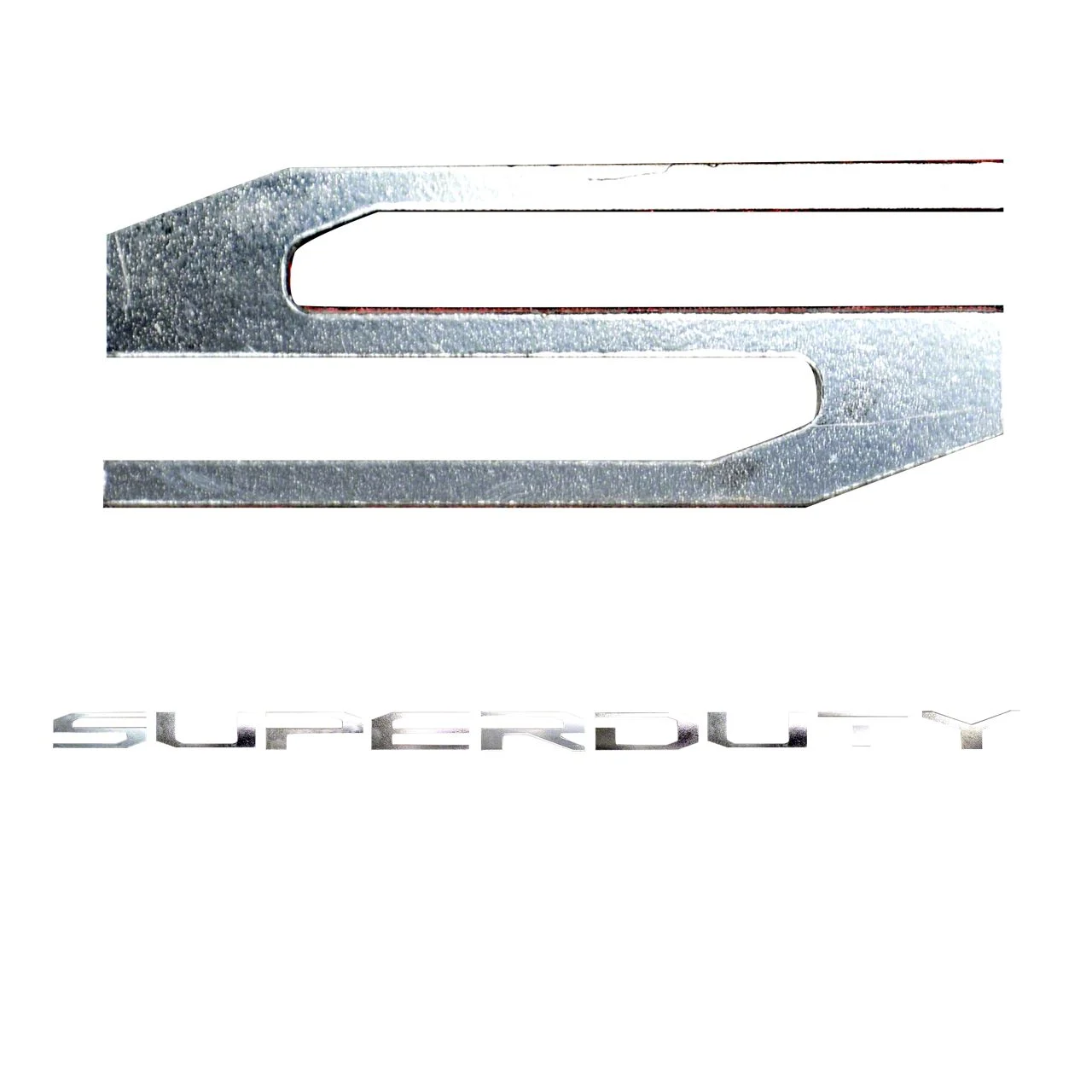 Raised Logo Acrylic Emblem Hood, Interior and Tailgate Inserts; Chrome (17-19 F-250 Super Duty)