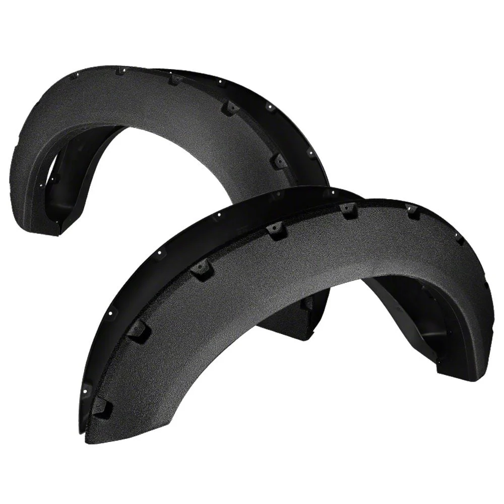 Rugged Fender Flares; Textured Black (11-16 F-250 Super Duty)