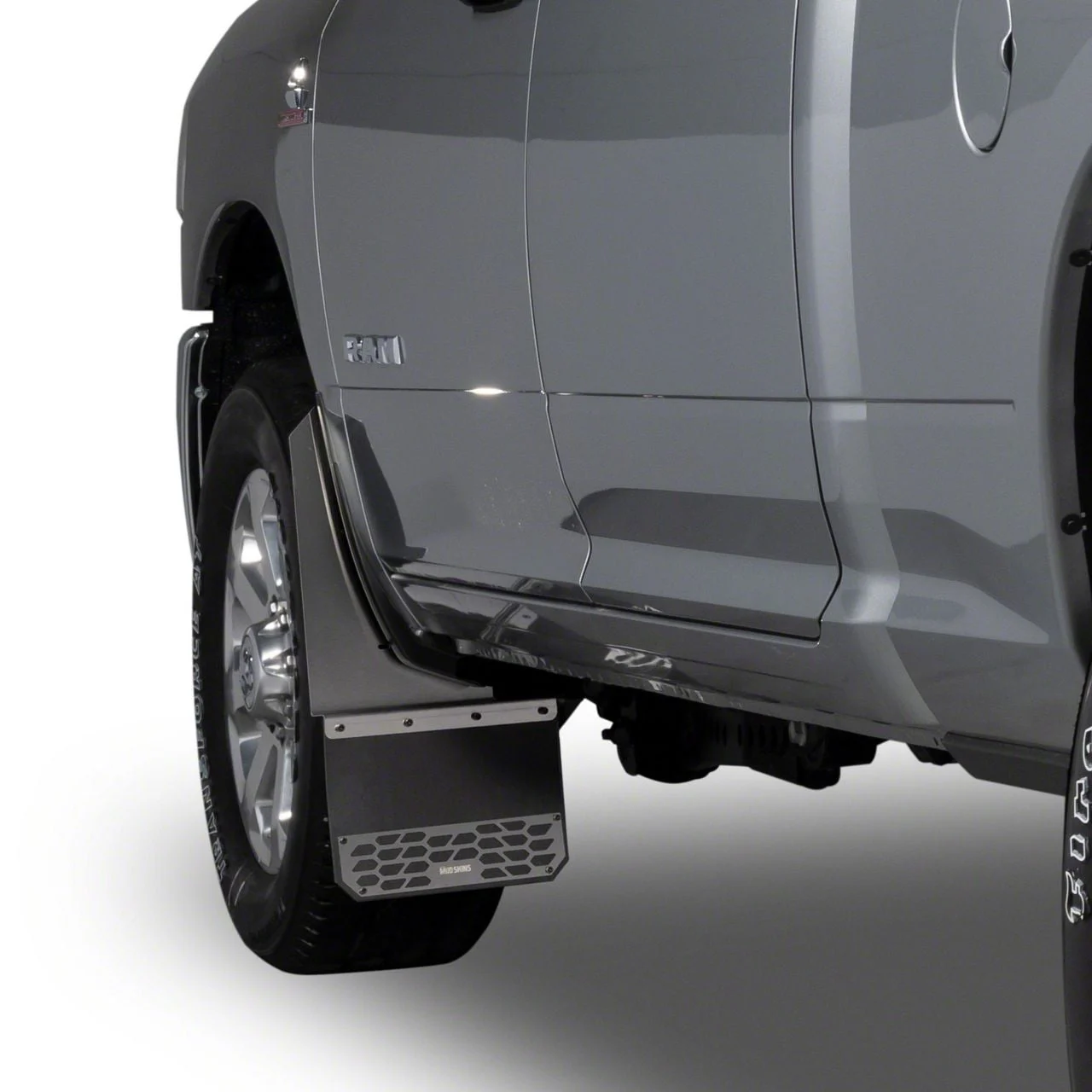Putco Solid Mud Skins; Brushed; Front or Rear (17-26 F-250 Super Duty)