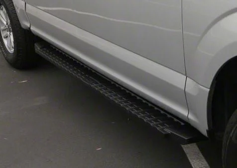 T-Style Running Boards; Black (17-26 F-250 Super Duty SuperCrew)