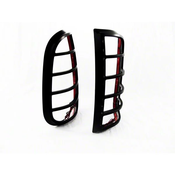 Tail Light Bezels with Red LED Brake and Running Lights; Black (11-16 F-250 Super Duty)