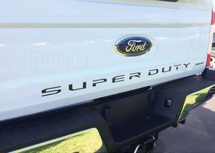 Tailgate Insert Letters; Gloss Black (17-19 F-250 Super Duty)