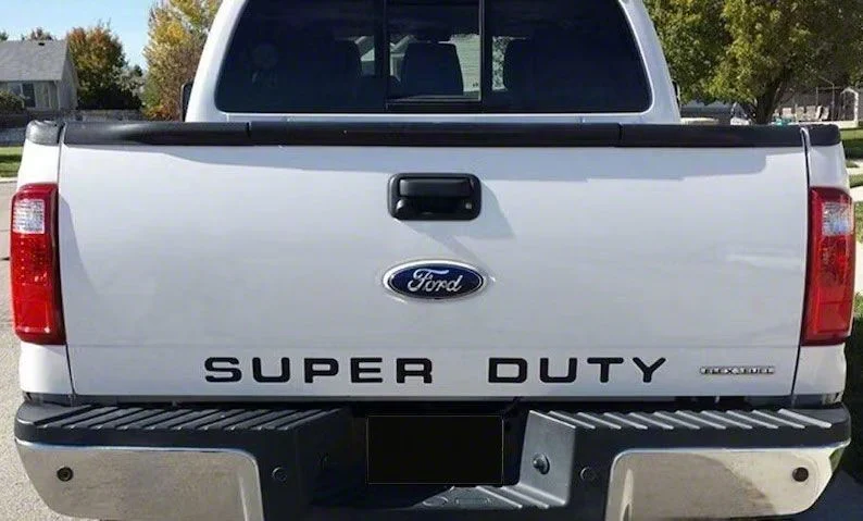 Tailgate Insert Letters; Matte Black (11-16 F-250 Super Duty)