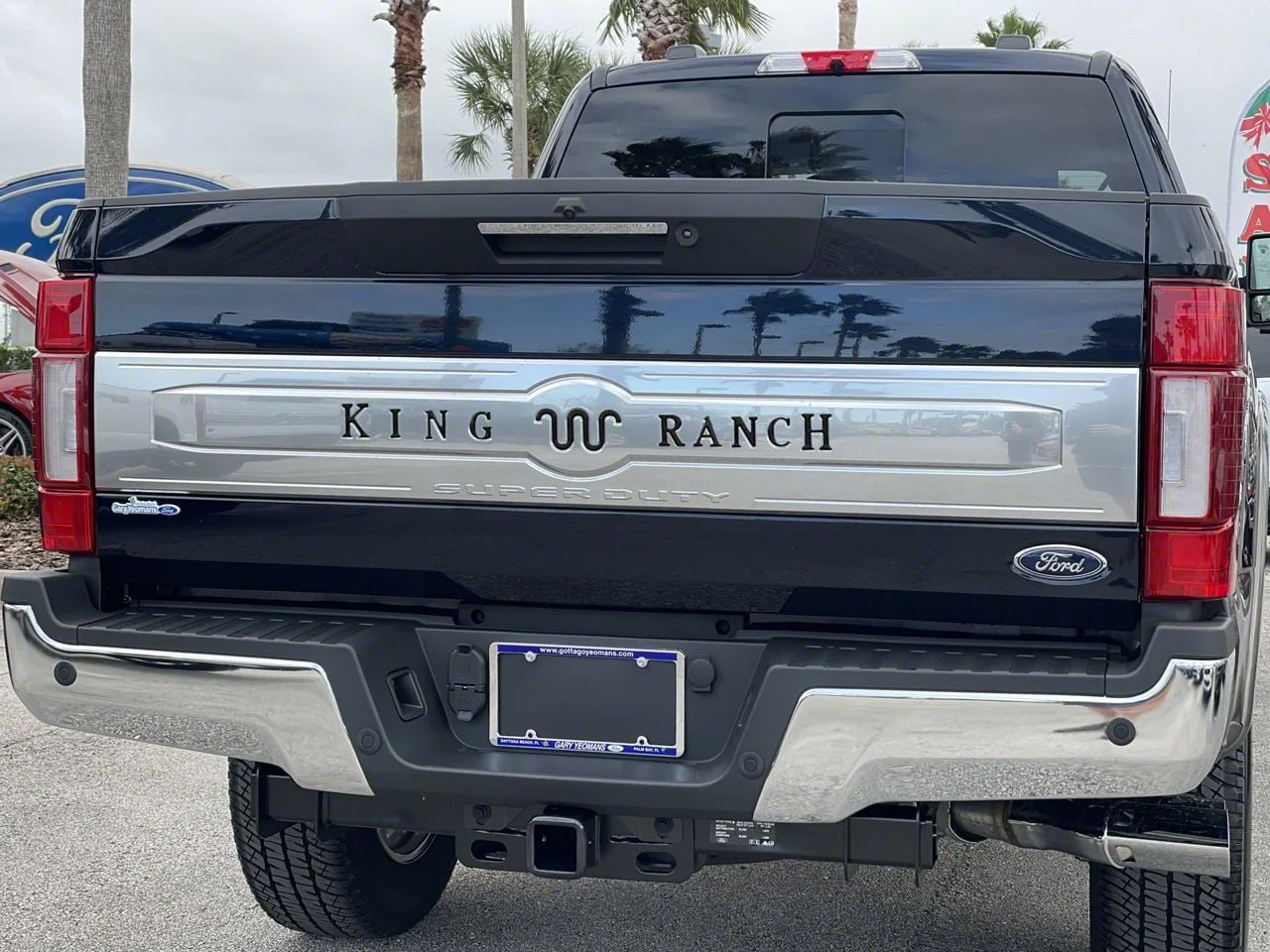 Tailgate Insert Letters; Matte Black (20-22 F-250 Super Duty King Ranch)