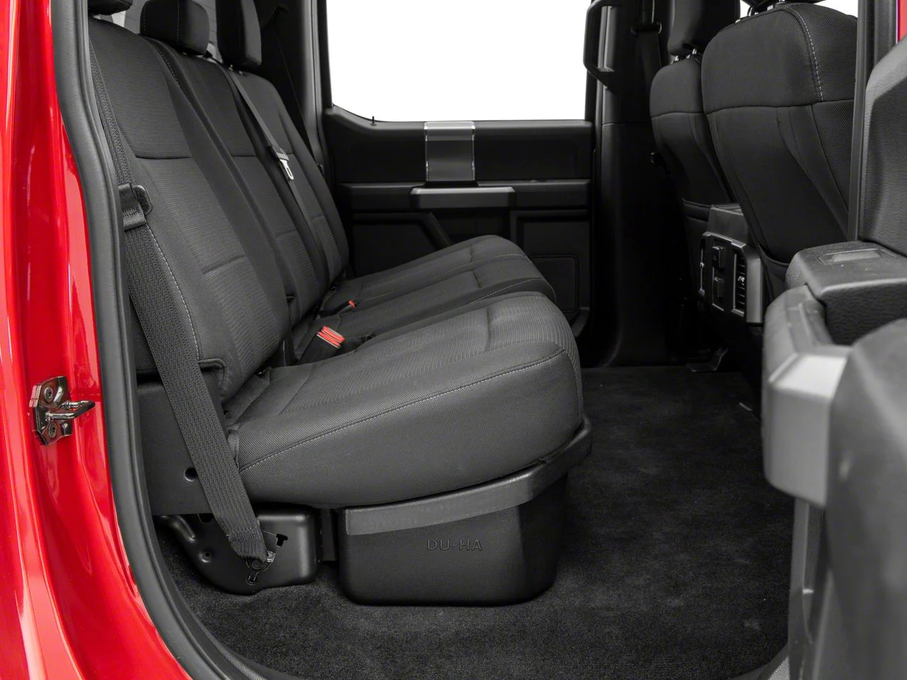 Underseat Storage with Lockable Lid; Black (17-26 F-250 Super Duty SuperCrew)