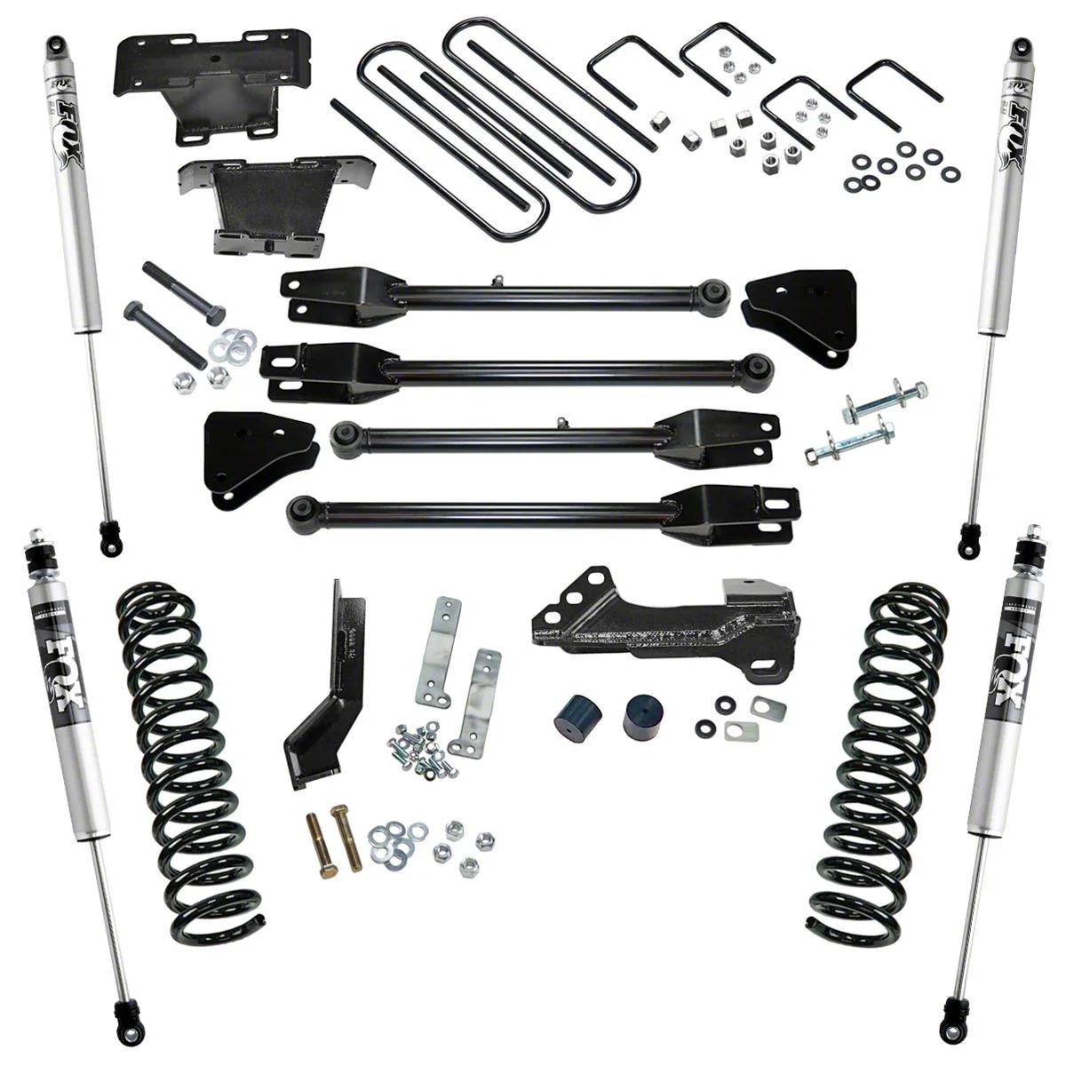 SuperLift 4-Inch 4-Link Suspension Lift Kit with FOX Shocks (17-22 4WD 6.7L Powerstroke F-350 Super Duty)