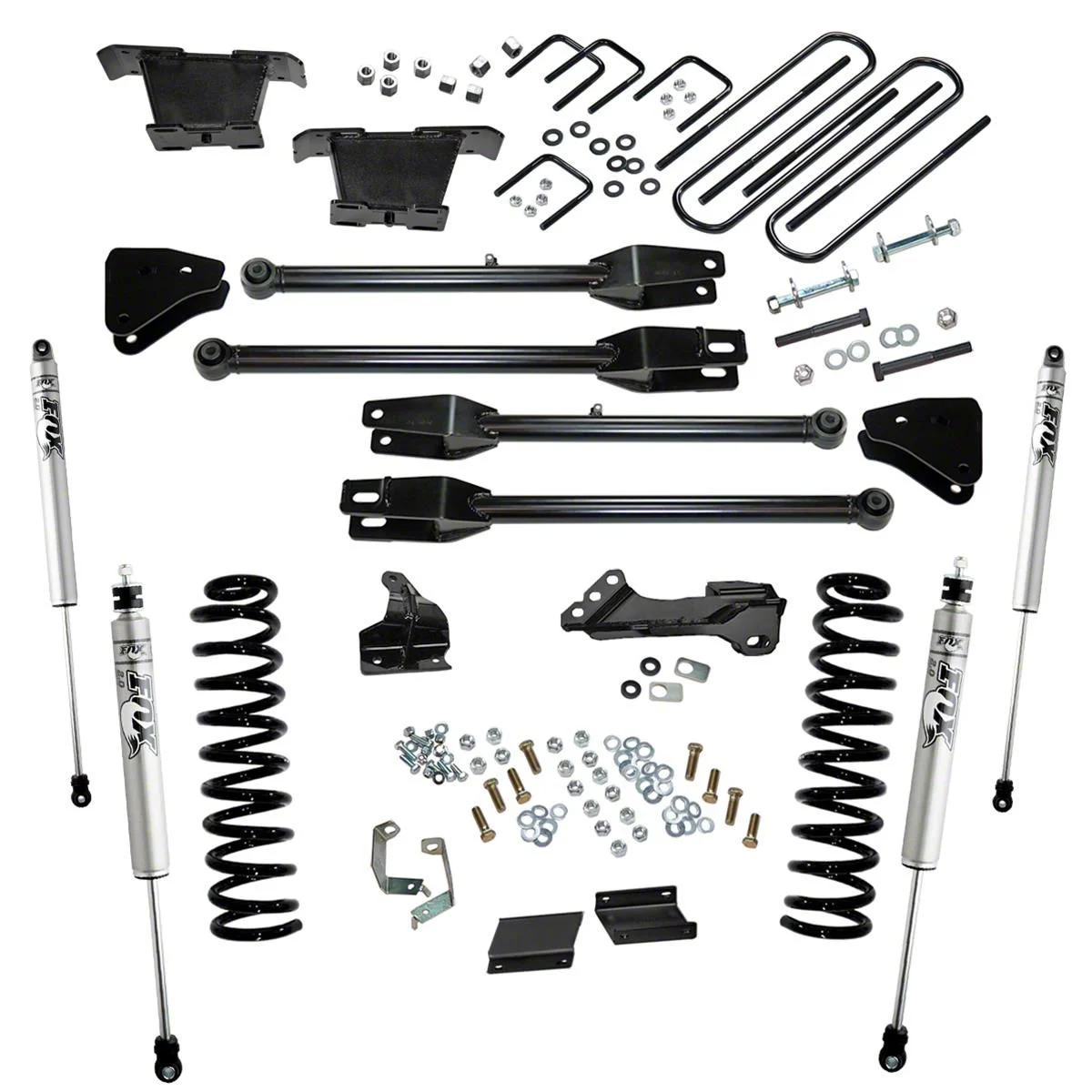 SuperLift 4-Inch 4-Link Suspension Lift Kit with FOX Shocks (11-16 4WD 6.7L Powerstroke F-350 Super Duty)