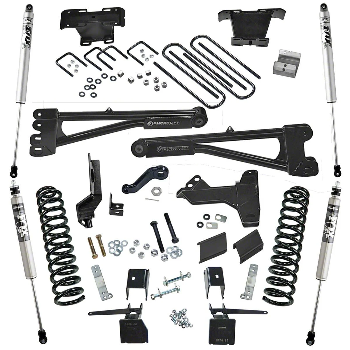 SuperLift 6-Inch Radius Arm Suspension Lift Kit with FOX Shocks (17-22 4WD 6.7L Powerstroke F-350 Super Duty)