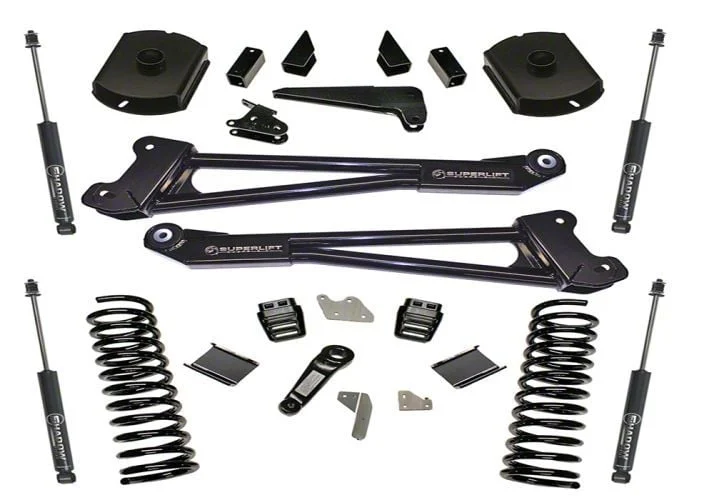 SuperLift 4-Inch Radius Arm Suspension Lift Kit with Superlift Shocks (14-18 4WD 6.7L RAM 2500 w/o Air Ride, Excluding Power Wagon)