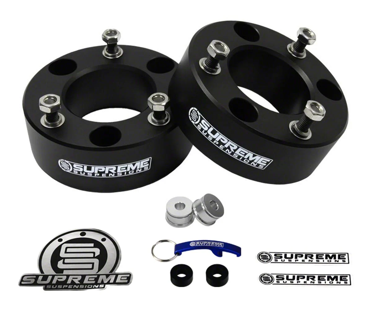 Supreme Suspensions 2-Inch Pro Billet Front Strut Spacer Leveling Kit (07-18 Sierra 1500, Excluding 14-18 Denali)