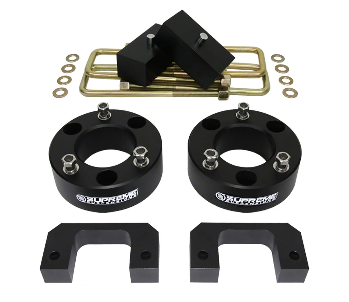 Supreme Suspensions 3.50-Inch Front / 2-Inch Rear Pro Billet Suspension Lift Kit (07-18 Sierra 1500, Excluding 14-18 Denali)