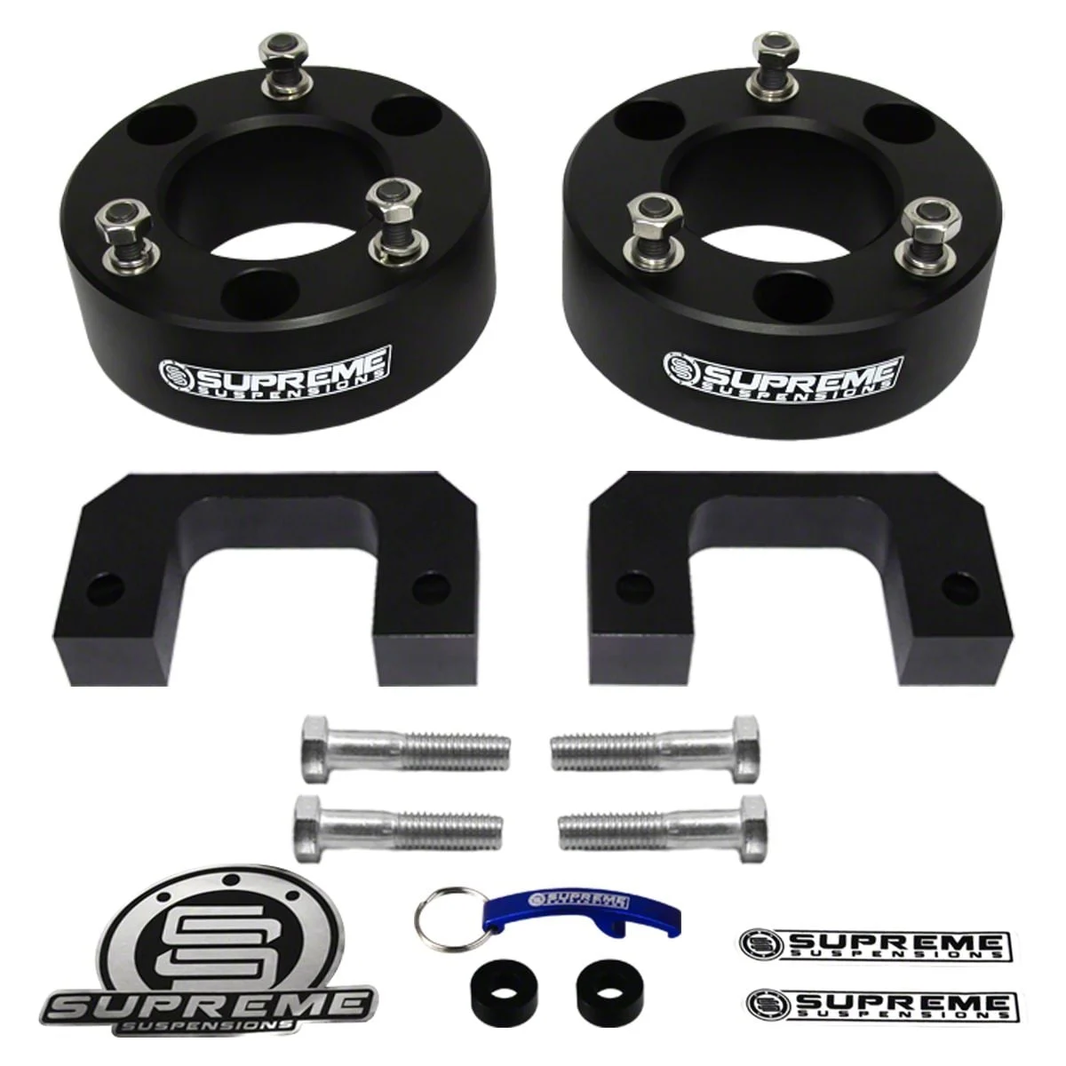 Supreme Suspensions 3.50-Inch Pro Billet Front Strut Spacer Leveling Kit (07-18 Silverado 1500)