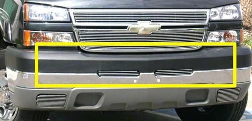 T-REX Grilles Billet Series Lower Bumper Grille Insert; Polished (03-06 Silverado 1500)