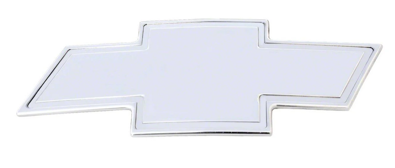 T-REX Grilles Front Billet Bowtie Emblem with Border; Polished (07-10 Silverado 3500 HD)