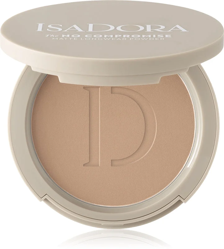 IsaDora The No Compromise Matte cipria compatta per un finish opaco colore 68 Neutral Almond 8 g