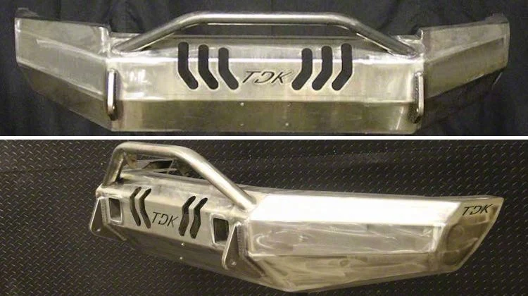 Throttle Down Kustoms Push Bar Front Bumper; Bare Metal (20-22 F-350 Super Duty)