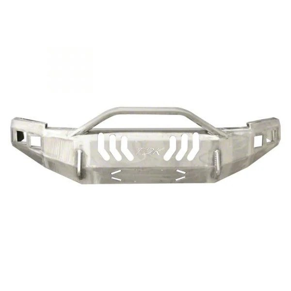 Throttle Down Kustoms Push Bar Front Bumper; Bare Metal (10-18 RAM 3500)