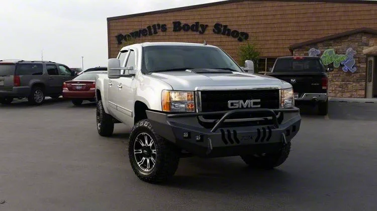 Throttle Down Kustoms Pre-Runner Front Bumper; Bare Metal (07-14 Sierra 2500 HD)